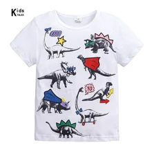 Summer 2019 Baby Boys Girls T Shirt Cartoon Dinosaur Print Short Sleeve Cotton Tops Tees T Shirt For Kids Children Clothes цена Summer 2019 Baby Boys Girls T Shirt Cartoon Dinosaur Print Short Sleeve Cotton Tops Tees T Shirt For Kids Children Clothes цены онлайн