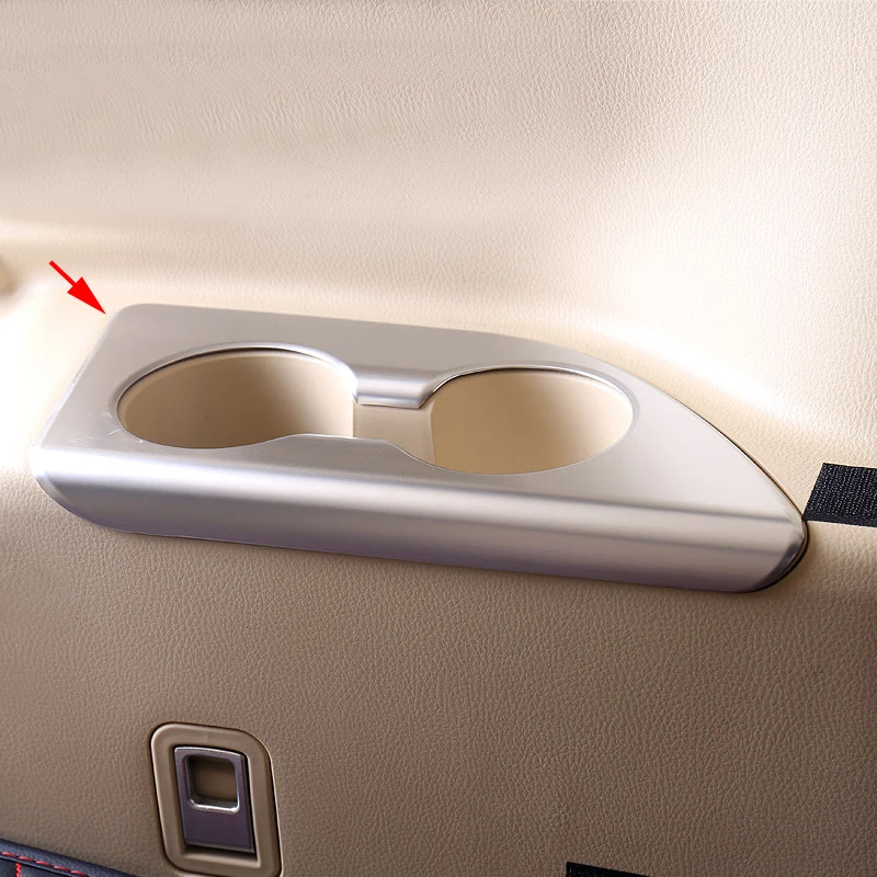 Chrome plate ABS 2PCS Right Water Cup Holder Frame Dec Cover Trim For