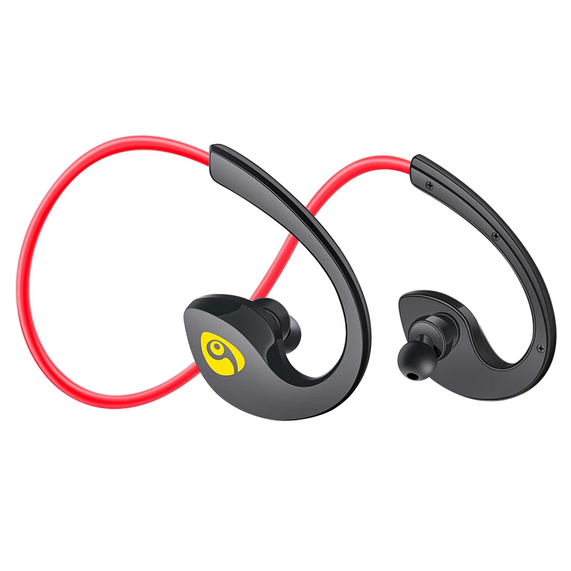 Красный S12 Водонепроницаемый Спортивные наушники Bluetooth стерео Беспроводной наушники-воротник громкой связи С микрофоном - Цвет: Красный