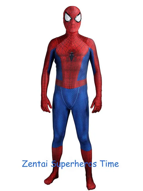 Костюм Человека паука из спандекса лайкры комикс TASM 2 костюм Zentai для взрослых