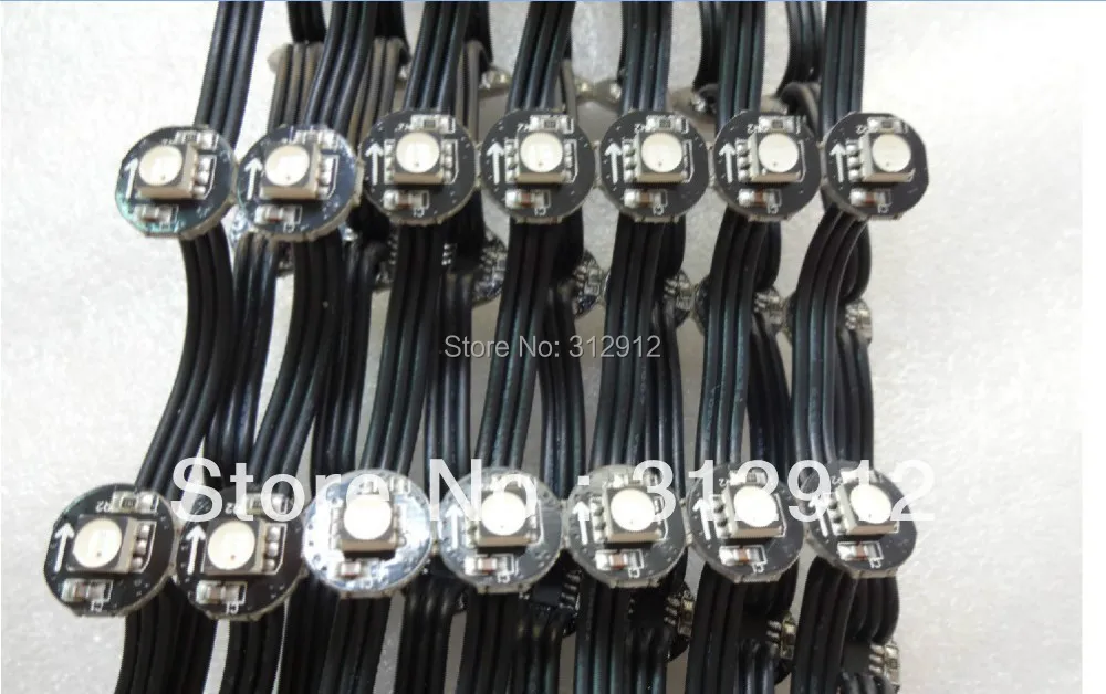 

Black DC5V WS2811 led 5050 SMD pixel node;50pcs a string;black wires;5cm wire spacing