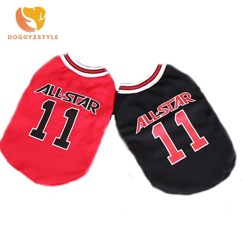 Dog Vest Spring Summer Cotton Numbers 11 Letters Pattern Pet Shirt For