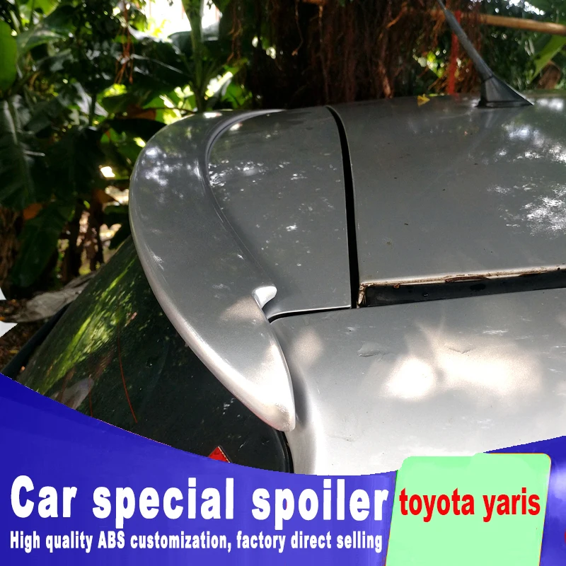 Для toyota Yaris спойлер 2008 2009 2010 2011 2012 2013 год высокое качество АБС праймер задний Багажник крыло задний спойлер