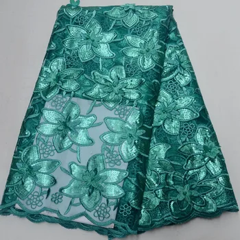 

Latest African Tulle Lace High Quality African cord Lace For nigerian Wedding Dress White color Organza Sequins Lace fabric
