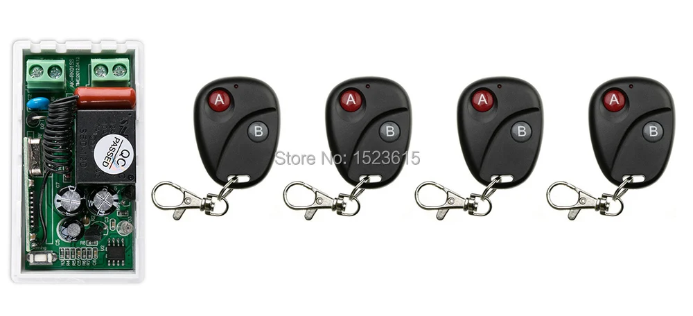 

most simple wiring AC220V 1CH RF Wireless Remote Control Switch System Transmitter with Two-button Receiver Smart Home Switch