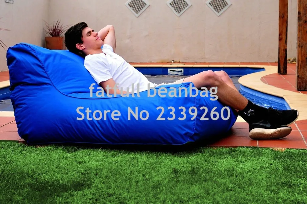 

Cover only No Filler - Two room seat people outdoor bean bag furniture,large size beanbag sofa chair,Blue Float lounger on water