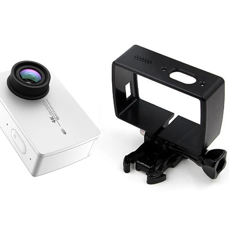 Goede Zwart hard camera bescherming case standaard border frame cover voor xiaomi yi tweede 2 4 k action camera accessoires