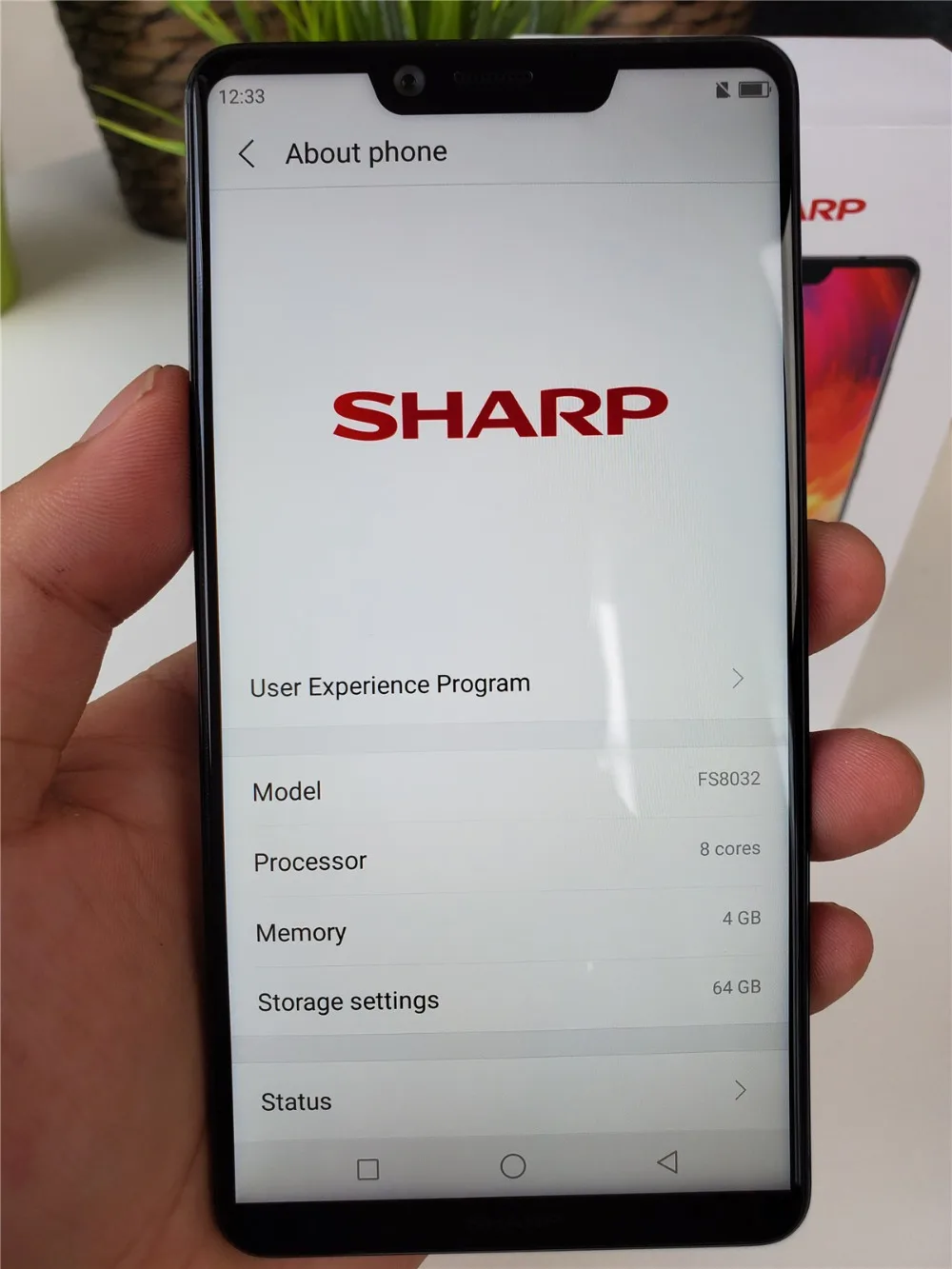 SHARP AQUOS S3 6,0-дюймовый FHD+ 4 ГБ ОЗУ 64 ГБ ПЗУ Snapdragon 630 Octa Core Android 8.0 12.0MP+ 13.0MP NFC с двумя камерами 3200 мАч