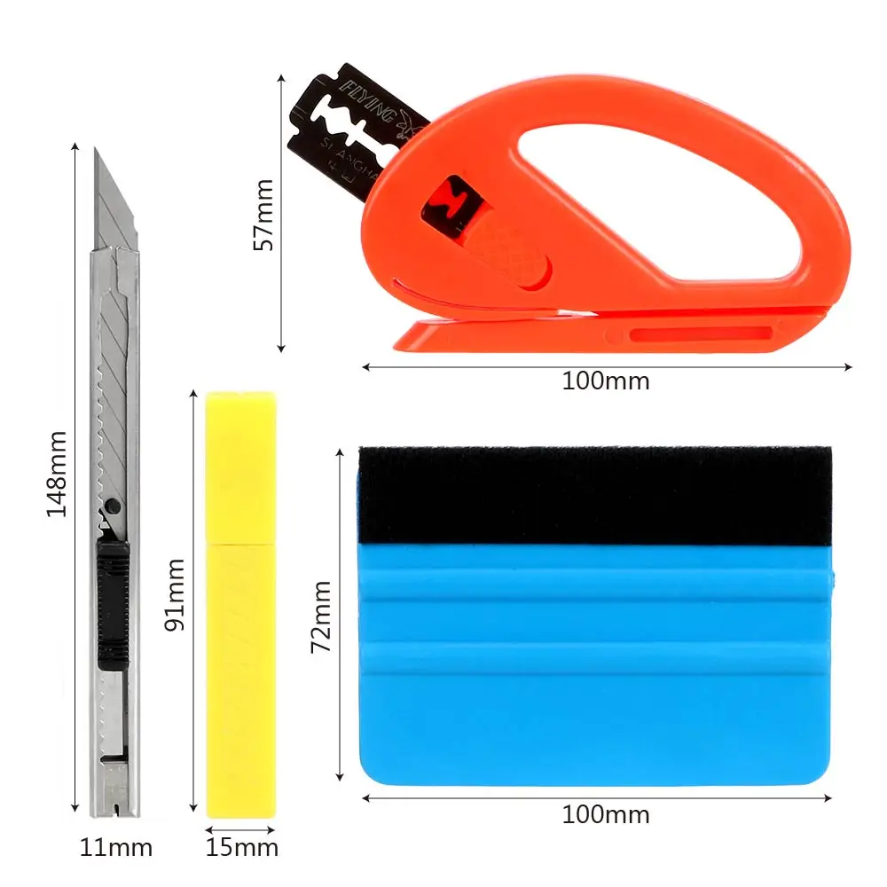 Пленка скребок инструменты резак нож наклейка для транспорта монтажный комплект автомобиля виниловая обертка авто аксессуары 4 шт./компл