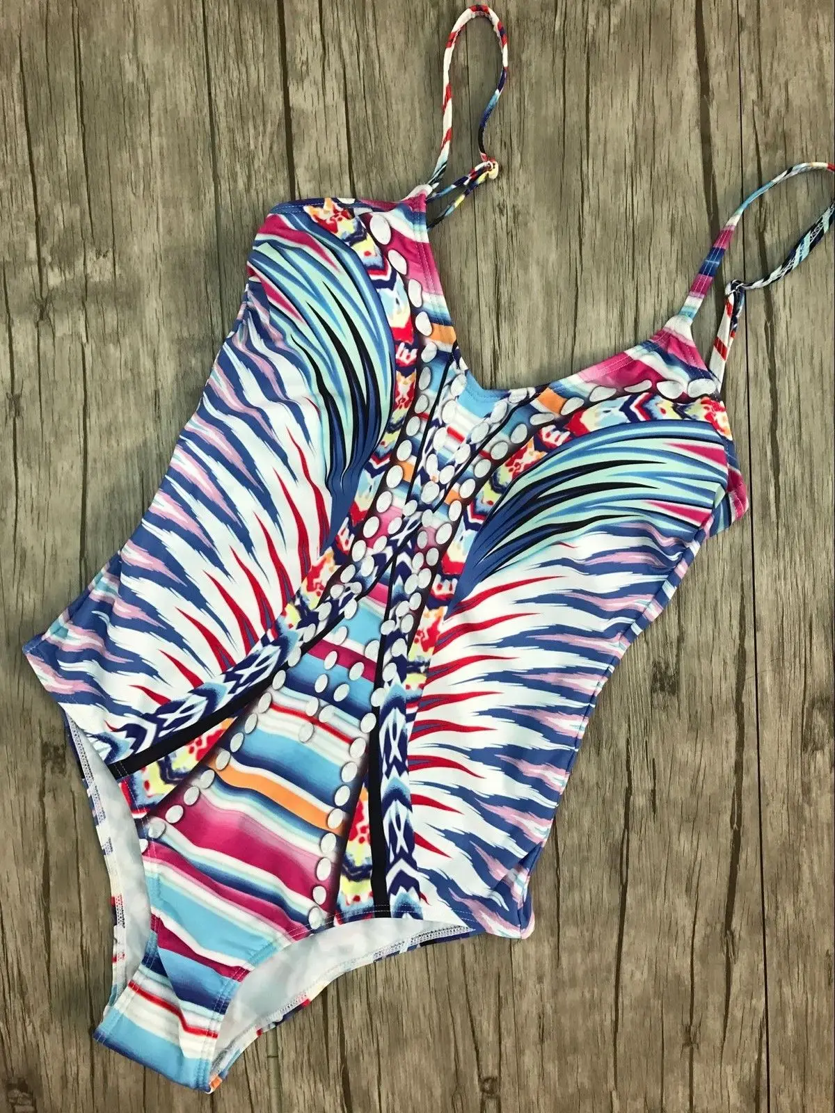 

Sexy Women One Piece Swimsuit Summer Plus size Swimwear Monokini Push Up Padded Bathing Bikini