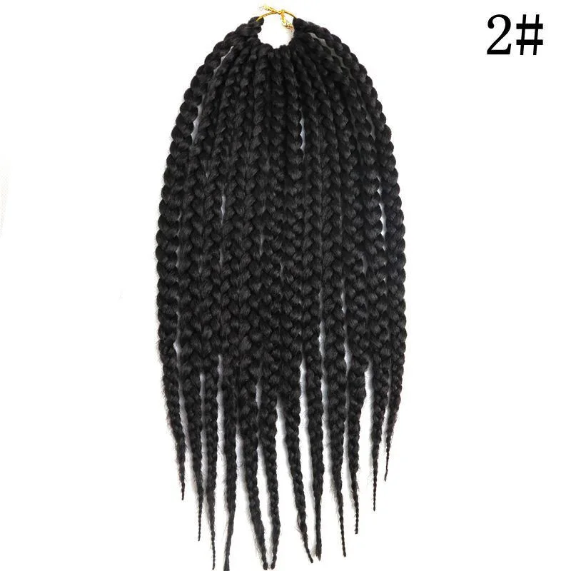 Feibin твист вязание крючком коробка коса наращивание волос для афро женщин плетение волос - Цвет: #2