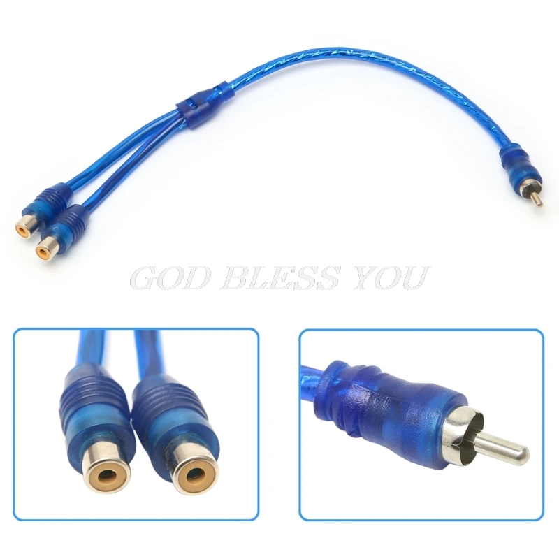 

Car MP3 Audio RCA 1 Male to 2 Female Y Splitter Cable Adapter Cord