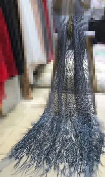 

Embroidered Net Fabric with beads With super Quality CiCi-12.1405 African Tulle Lace Fabric For party Dress