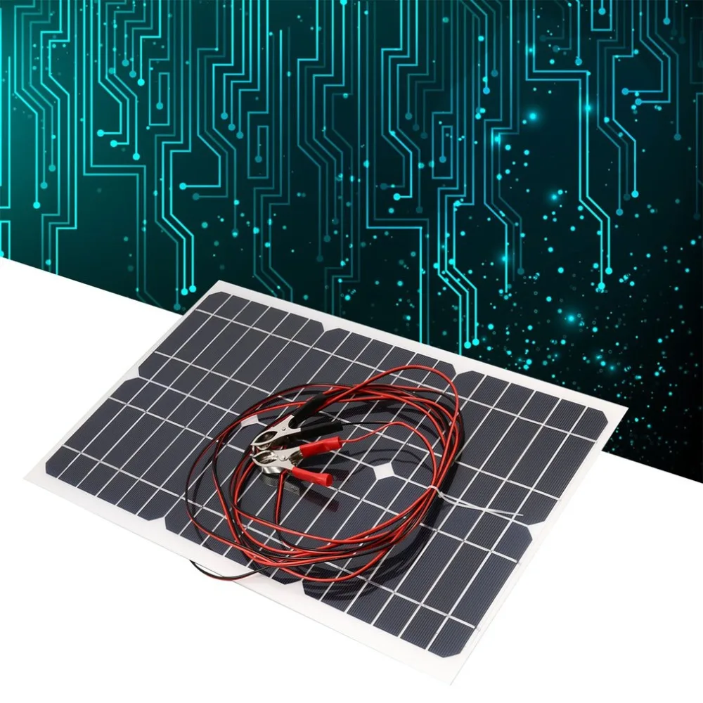 

18V 20W Car Battery Solar Charger Portable Solar Panel Charger with Cigarette Lighter Plug Power For 12V/5V Batteries