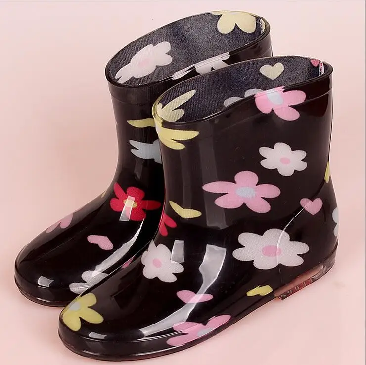 Весенние детские резиновые сапоги, резиновая обувь, милые Мультяшные детские сапоги, ботинки для мальчиков и девочек, модный туфли непромокаемые - Цвет: show picture1
