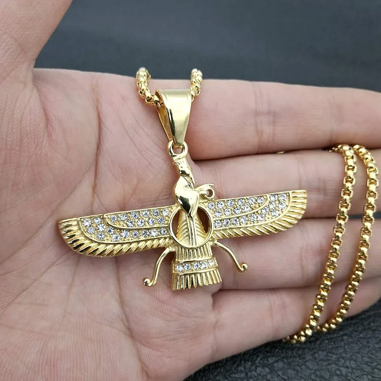 В стиле хип хоп Стразы ограненные Bling Иран фаравахар ахурамазду зороастрийских