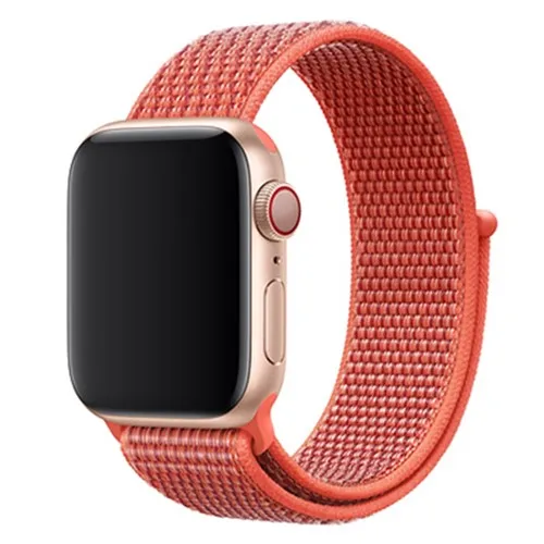 Ремешок для Apple Watch, ремешок для Apple Watch 5, 4, 44, мм, 42 мм, iwatch band 3, 2, 5, 42 мм, 38 мм, Спортивная петля, correa, нейлоновый ремешок для часов - Цвет ремешка: NEW Nectarine