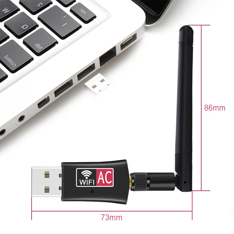 Terow 600 Мбит/с двухдиапазонный USB Wi Fi адаптер AC600 2 4 ГГц 5 с антенной ПК Мини компьютер