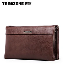 Brand Teemzone High Quality Men Clutch Bag Genuine Leather Wallet Business Casual Large Capacity Men’s Purse Free Shipping