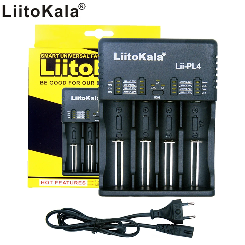 LiitoKala Оригинальный ЖК аккумулятор зарядное устройство для 26650 21700 18350 AA AAA 3 7 V/3 2 V/1 5