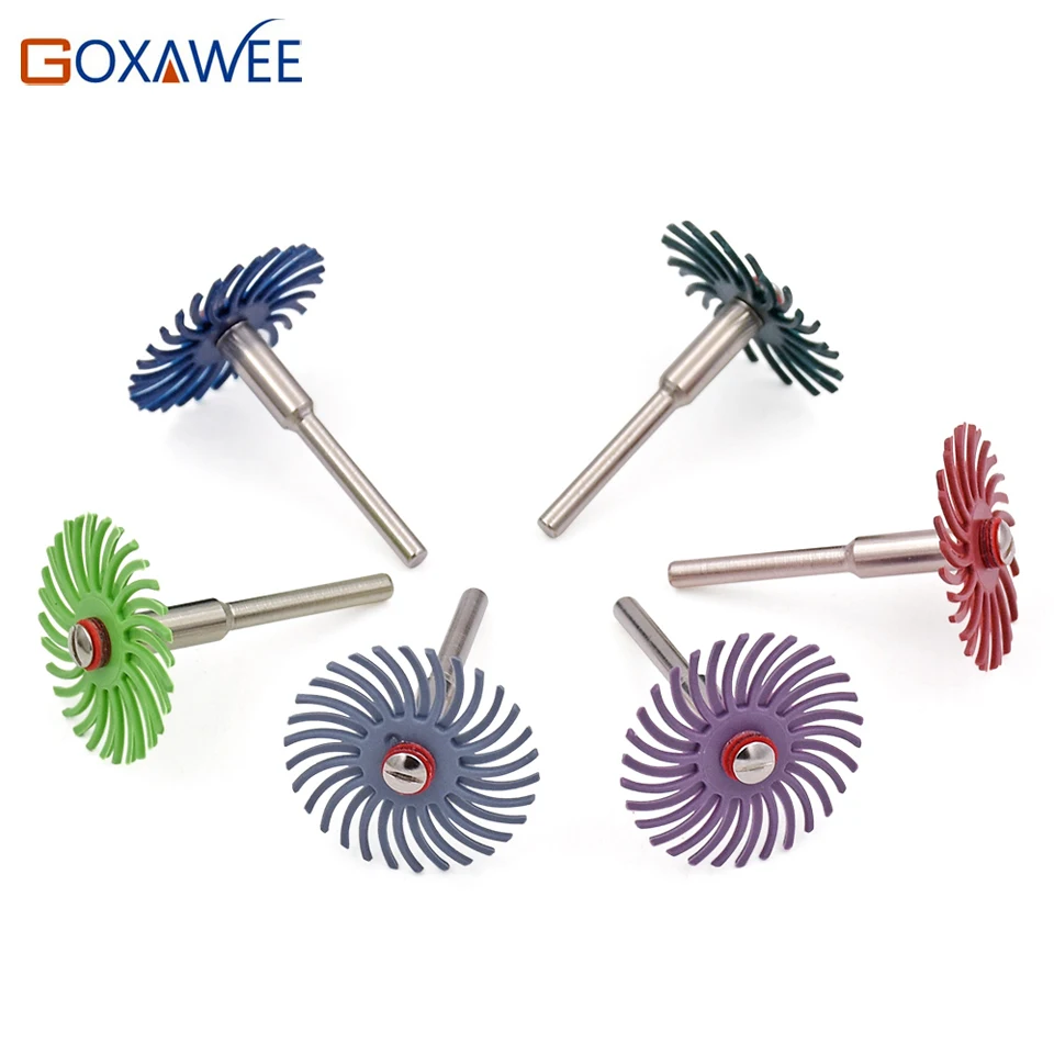 GOXAWEE 50pcs Abrasive Brush Rotary Tools For Dremel Accessories Abrasive Tools with 3pcs 3.0mm Mandrels Power Tools Accessories4