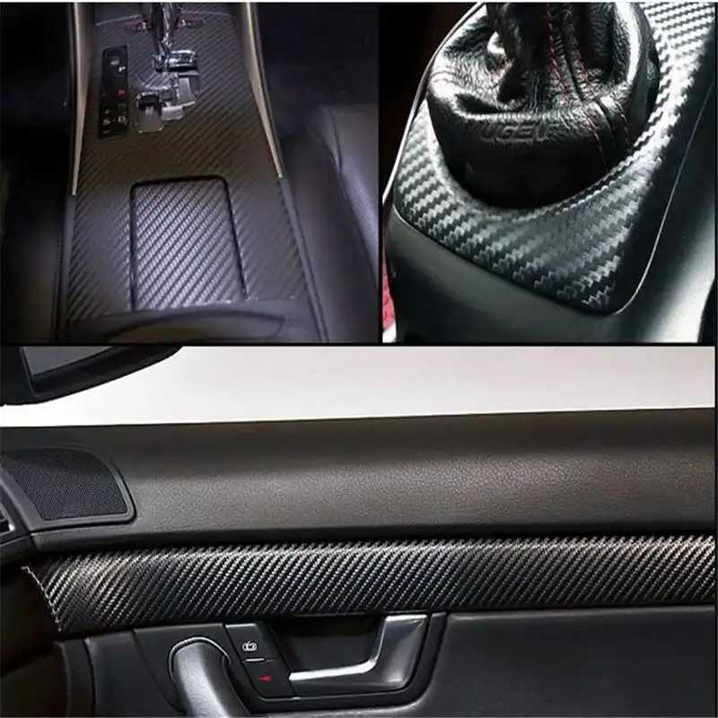 3D Carbon Fiber Fibre Vinyl Wrap Film Sheet Decal Sticker Phone Laptop Car