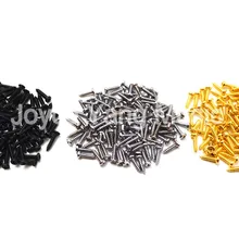 100 шт хромированные/черные/Золотые Винты для гитары 2,1*10 мм для бас-гитары, головной тюнер, колышки