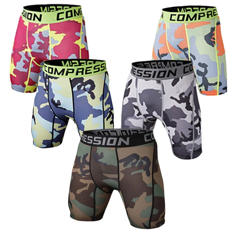 New Mens Compression Shorts 2017 Summer Camouflage Bermuda Shorts Fitness Jogging Men Cossfit