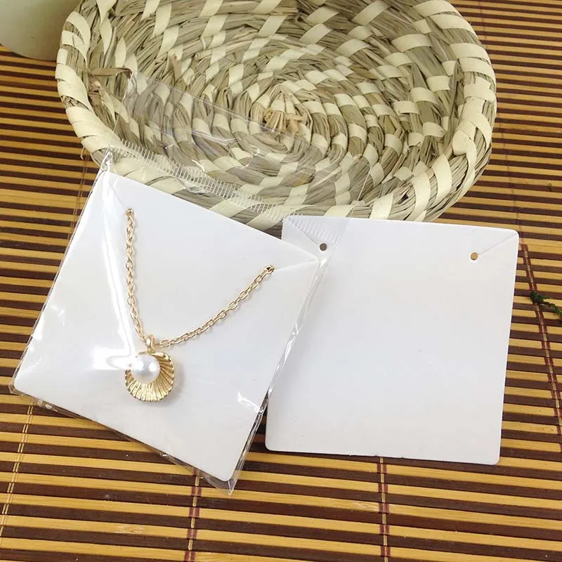 Hot White 6.5x6.5cm Kraft Pendant Card Necklace Card 1lot=200 pcs Cards
