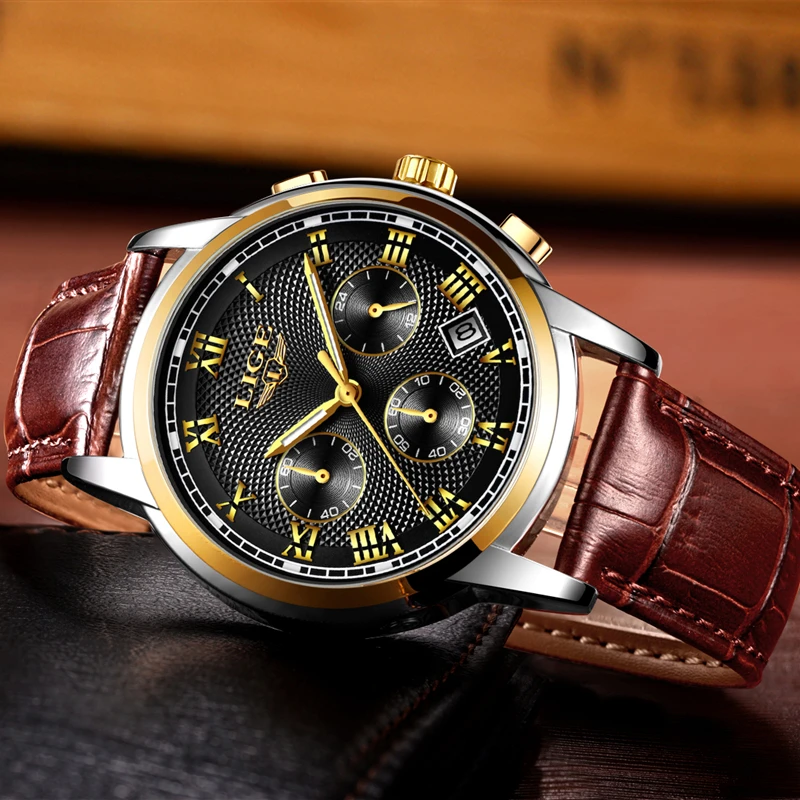 Мужские часы модный бренд LIGE многофункциональные кварцевые часы с хронографом военные спортивные часы мужские часы Relogio Masculino