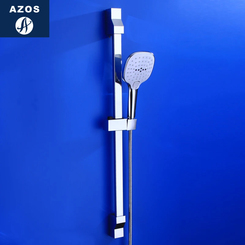 Azos Shower Rod Brass Chrome Rise And Fall Three Functions Rotatable Bracket Shower Shower Room