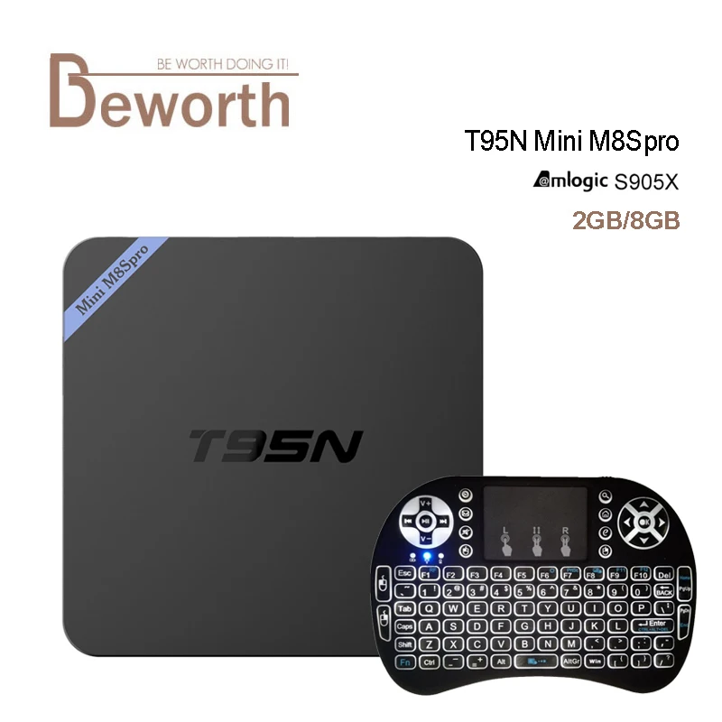 

T95N Mini M8S pro m8spro Android 6.0 TV BOX Amlogic S905X Quad Core 2G 8G 2.4G Wifi UHD 4K H.265 Media Player Smart Set top Box