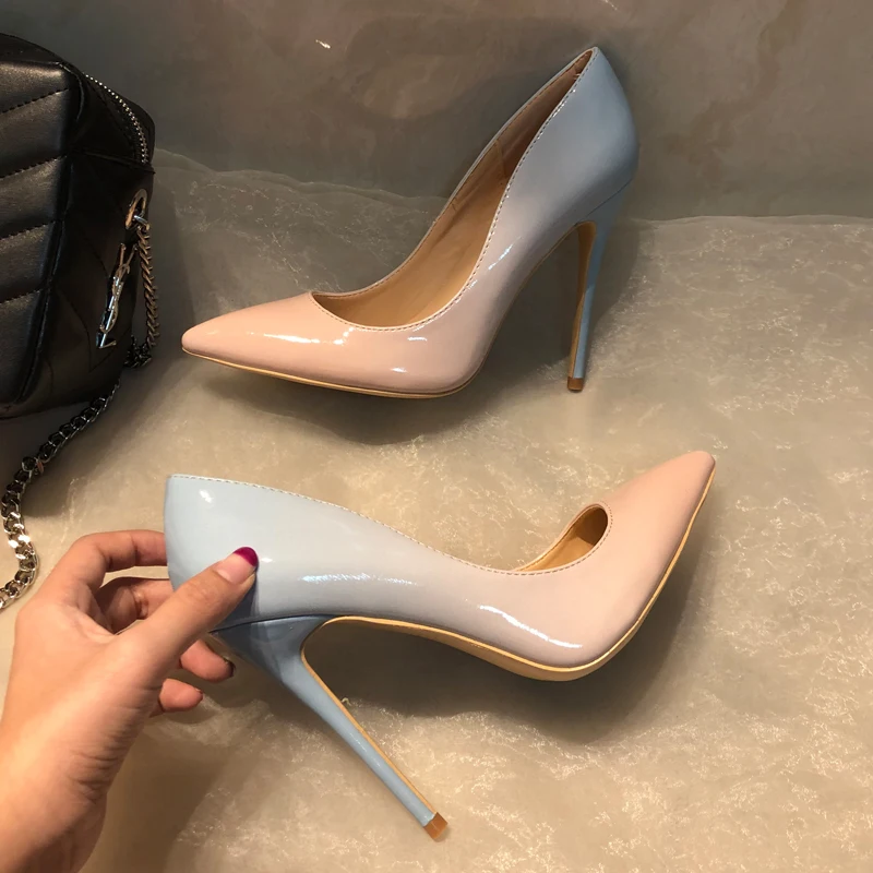 

2019 Fashion free shipping new Patent Leather Poined Toe Stiletto high heel shoe pump HIGH-HEELED SHOE dress shoes