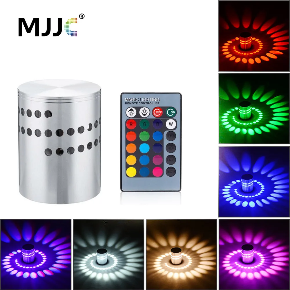 Светодиодная настенная лампа RGB алюминиевая осветительная с регулируемой