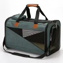 TECHOME Новая модная дорожная сумка для маленьких питомцев, рюкзак на одно плечо, ручная сумка для собак, кошек, мягкая льняная Сетчатая Сумка для питомцев