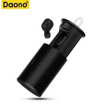 

DAONO TWS-18 Bluetooth Headsets Wireless Earphones Mini In-Ear Magnet Charger Box Metal Music Sport Phone Handsfree HD MIC