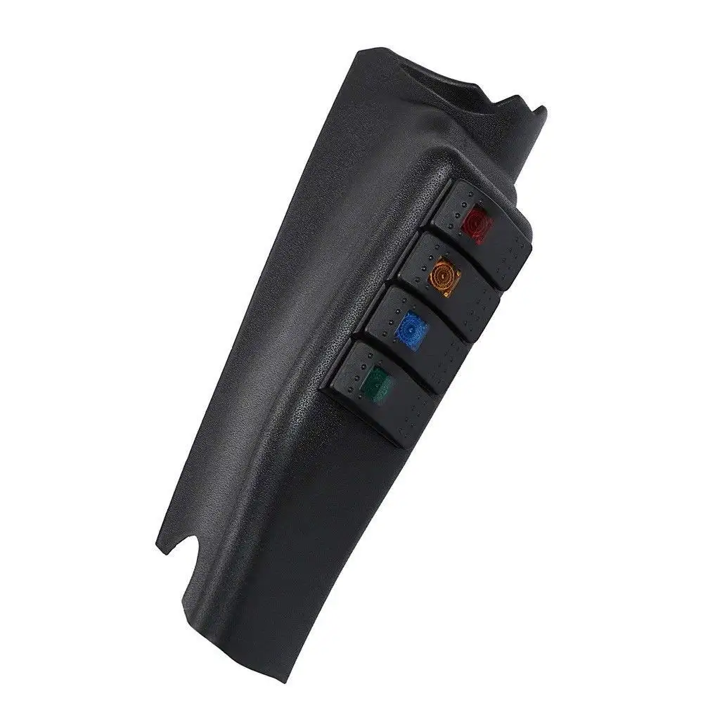 Left Side A Pillar Switch Pod Panel 4 Rocker Switches Kit for Jeep