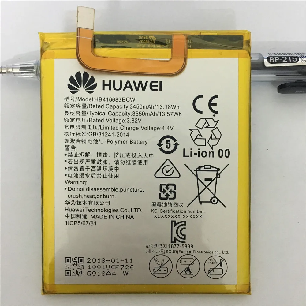 

100% Original Backup new HB416683ECW Battery 3550 mAh For Huawei Google Ascend Nexus 6P H1511 H1512 Battery In stock With Track