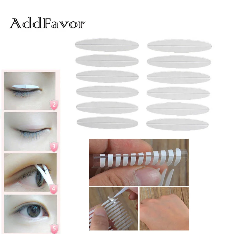 

Addfavor 5Packs/lot 3D Magic Eyelid Sticker Transparent Eye Invisible Double Sided Eyelid Tape Trial Makeup Eyes Beauty Tools