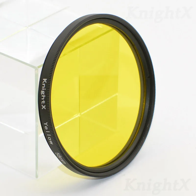 KnightX 24 Градуированный цвет фильтр nd для nikon canon d40x gopro objektiv 58 мм makrofiltro nd стекла фильтр переменной УФ-фильтр 52 мм с женский зонт защищающий от ультрафиолетовых лучей - Цвет: Yellow