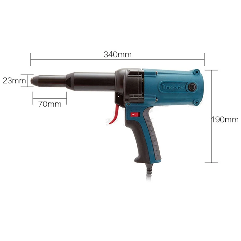 TAC500 электроинструменты, электрический пистолет с заклепками промышленного класса, электрический пистолет с заклепками, пистолет с заклепками, машина с сердечником и длинным ртом