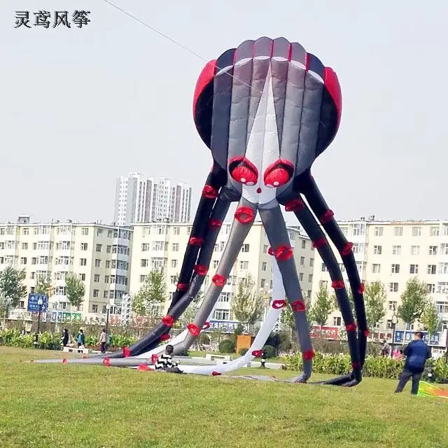 

3D capricorn software giant squid wind aliens Inflatable kite octopus large kites flying toys windsock huge soft kite nylon bar