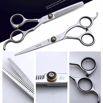 

Hairdressing Scissor Set Kit Barber Hair Cutting Thinning Shears Stainless Steel Flat Teeth Blades Styling Tools