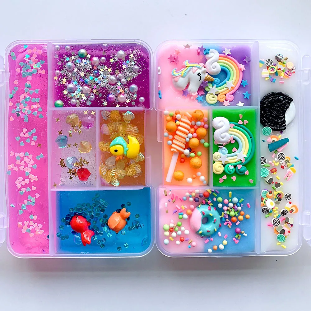 

YOOAP Clear Slime set Fantasy Five-square Slime Crystal Mud DIY Crystal Mud Slime Poke Mud Toy Mud DIY Art Craft Christmas Gift