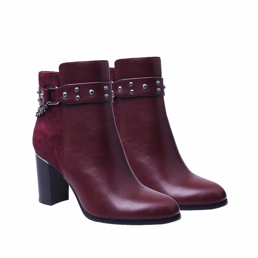 TIANMIMI2018 New Fashion Sexy Women's Ankle Boots Zipper High Heels Chains Platform Women Autumn Winter Botines Negros Mujer Women's Shoes