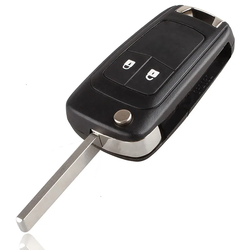 

MAYITR Folding 2 Button Flip Remote Key Fob Shell Case for Chevrolet Equinox Malibu Camaro Cruze Sonic Spark Volt