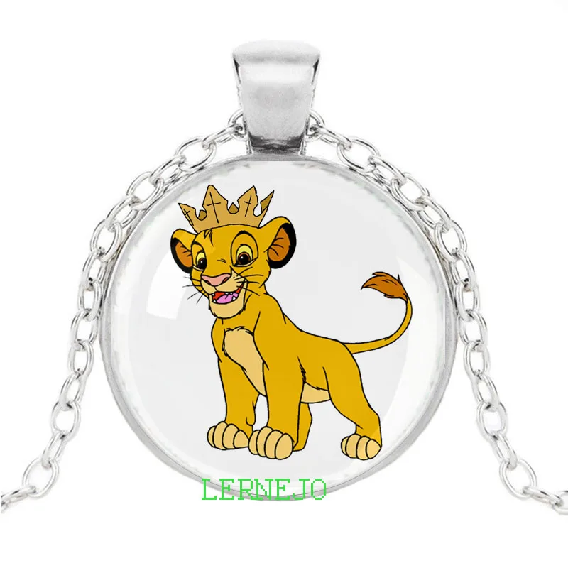 Simba The Lion King badge Pendant jewelry necklace rey leon le roi lion simba baby necklace for Kids jewelry