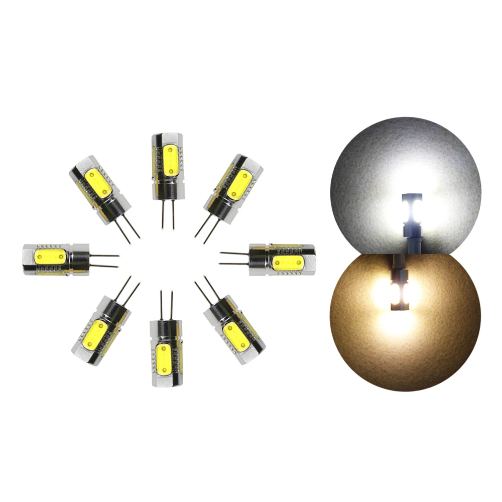 25 шт./лот G4 Led 12 В COB Light 5 Вт Светодиодная лампа Lightbulb Spotlight белый теплый для