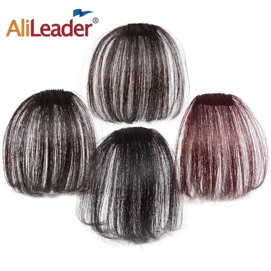 Buy Alileader Thin Fake Hair Bangs Extensions Clip In