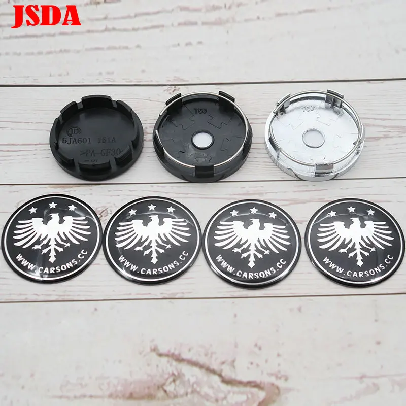 

4pcs Newest 56mm 60mm eagle logo car emblem Wheel Center Hub Cap auto Rim refit dust-proof badge covers sticker